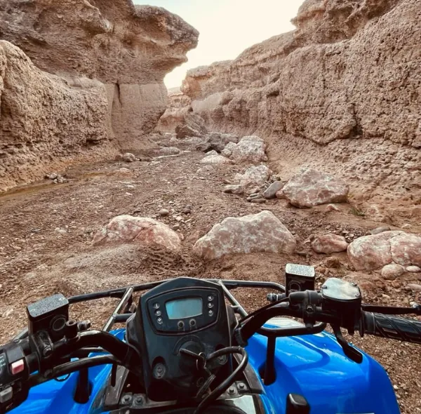 Quad Agafay - paysage rocheux et dunes de pierre